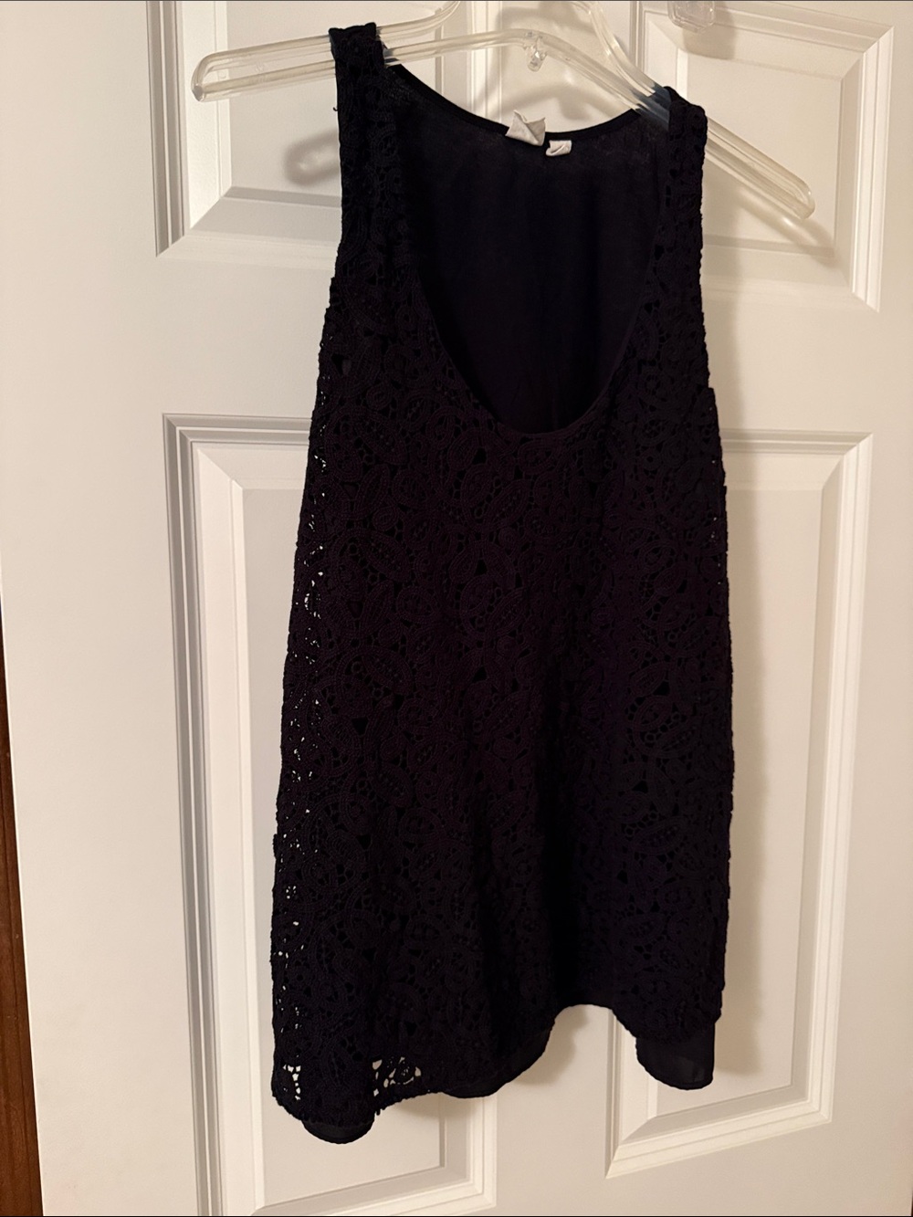 GAP Black Crochet Overlay Tank